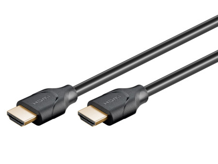 GOOBAY καλώδιο HDMI 2.1 61637, Ethernet ARC 8K/60Hz 48 Gbps, 0.5m, μαύρο