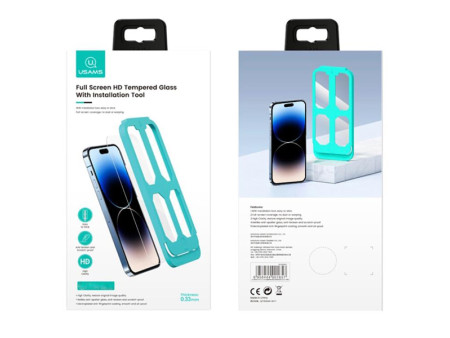 USAMS tempered glass με kit τοποθέτησης για iPhone 14 Pro