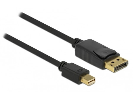 DELOCK καλώδιο mini DisplayPort σε DisplayPort 82438, 4K/60Hz, 2m, μαύρο