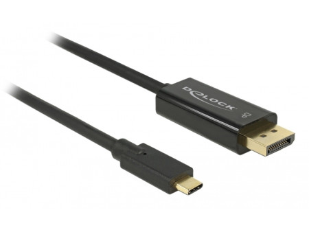 DELOCK καλώδιο USB-C σε DisplayPort 85256, DP Alt Mode, 4K, 2m, μαύρο