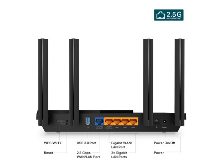 TP-LINK Router Archer AX55 Pro, WiFi 6, 3Gbps AX3000, Dual Band, V.1.0