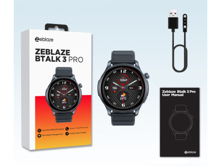 ZEBLAZE smartwatch Btalk 3 Pro, heart rate, 1.43" AMOLED, γκρι