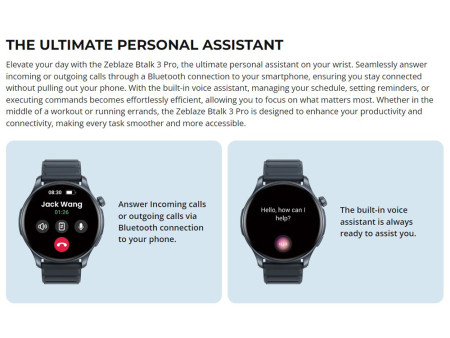 ZEBLAZE smartwatch Btalk 3 Pro, heart rate, 1.43" AMOLED, γκρι