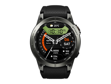 ZEBLAZE smartwatch Stratos 3 Pro, heart rate, 1.43" AMOLED, GPS, μαύρο