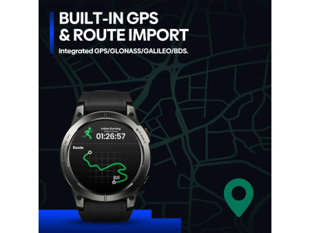 ZEBLAZE smartwatch Stratos 3 Pro, heart rate, 1.43" AMOLED, GPS, μαύρο