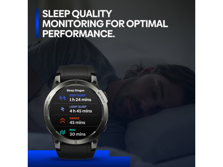 ZEBLAZE smartwatch Stratos 3 Pro, heart rate, 1.43" AMOLED, GPS, μαύρο