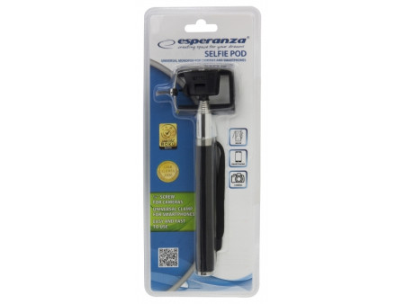 ESPERANZA selfie stick EMM107 για smartphone & action camera, μαύρο