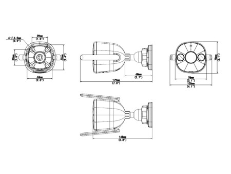 UNIARCH smart κάμερα UHO-B2D-M3F3D, 3MP, WiFi, SD, IP67