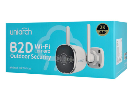 UNIARCH smart κάμερα UHO-B2D-M3F3D, 3MP, WiFi, SD, IP67