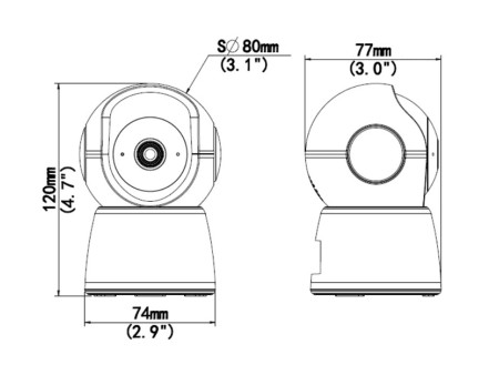 UNIARCH smart κάμερα UHO-S2E-M3, 3MP, WiFi, PTZ, SD