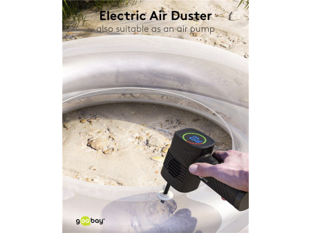 GOOBAY ηλεκτρικό air duster 61667, LED οθόνη, 46.8W, 2000mAh, μαύρο