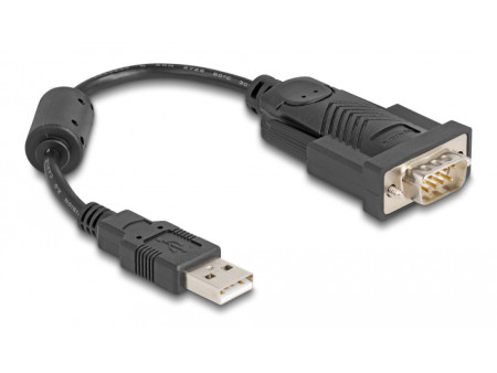 DELOCK αντάπορας USB σε RS-232 61549, 921.6Kbps, 0.25m, μαύρος