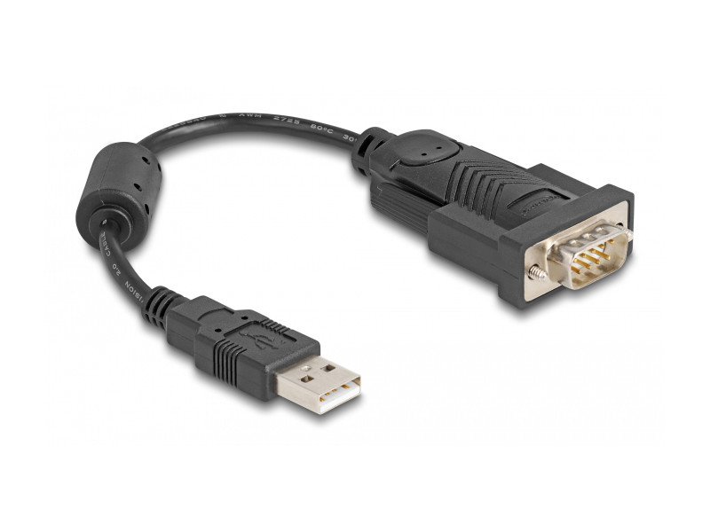 DELOCK αντάπορας USB σε RS-232 61549, 921.6Kbps, 0.25m, μαύρος