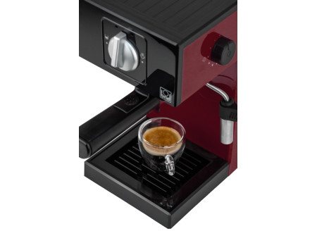 BRIEL μηχανή espresso A1, 1000W, 20 bar, μπορντό