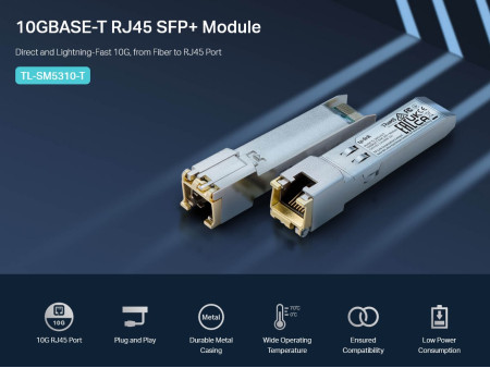 TP-LINK 10G BASE-T RJ45 SFP+ Module TL-SM5310-T, έως 30m, Ver. 1.0