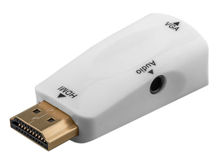 GOOBAY αντάπτορας HDMI σε VGA 44793 με 3.5mm, 1080p/60Hz, λευκός