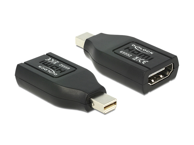 DELOCK αντάπτορας mini DisplayPort σε HDMI 65552, 1080p, μαύρος