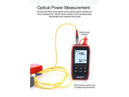 NOYAFA tester καλωδίων οπτικής ίνας NF-908L, 850-1625nm, -60~8dBm