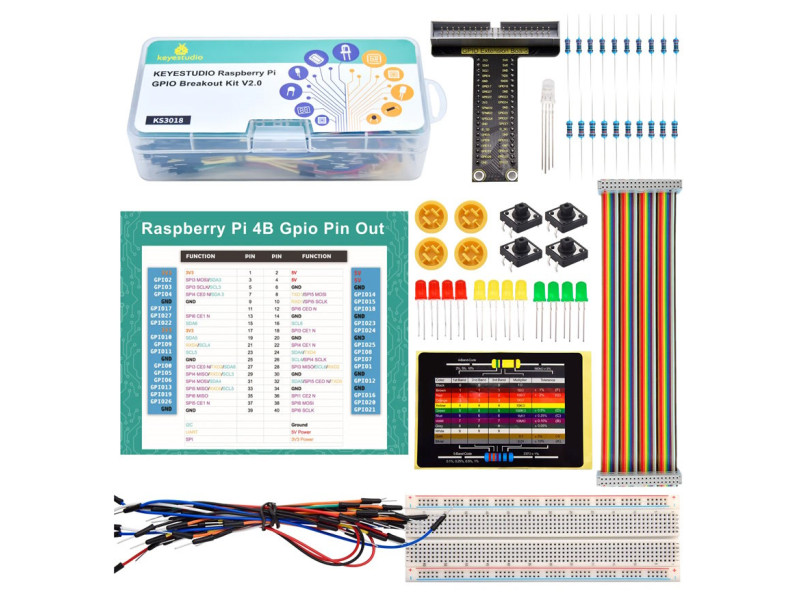 KEYESTUDIO GPIO breakout kit KS3018 για Raspberry Pi, V2.0