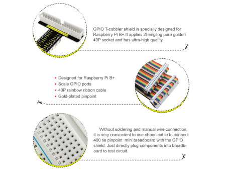 KEYESTUDIO GPIO breakout kit KS3018 για Raspberry Pi, V2.0