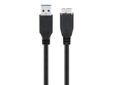 GOOBAY καλώδιο USB 3.0 σε micro Τype B 95734, 5 Gbit/s, 0.5m, μαύρο