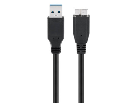 GOOBAY καλώδιο USB 3.0 σε micro Τype B 95027, 5 Gbps, 3m, μαύρο