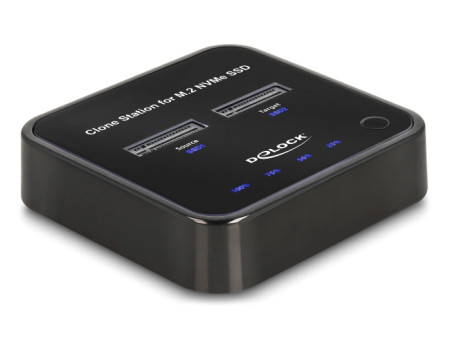 DELOCK docking station 64177, clone function, 2x M.2 NVMe 10 Gbps, μαύρο