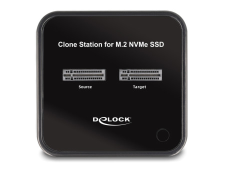 DELOCK docking station 64177, clone function, 2x M.2 NVMe 10 Gbps, μαύρο