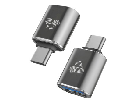 POWERTECH αντάπτορας USB-C σε USB 3.0 PTR-0148, 10 Gbps, 60W, γκρι