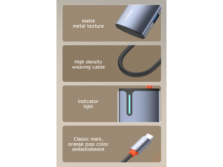 LDNIO docking station DS-15H, 5 θυρών, USB-C σύνδεση, 4K, 100W PD, γκρι
