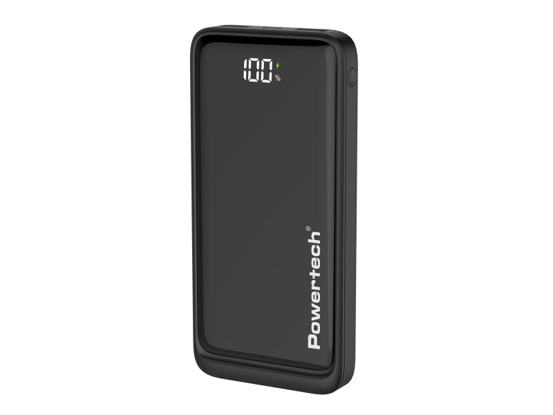 POWERTECH power bank PT-1326 με οθόνη, 10000mAh, 22.5W, μαύρο