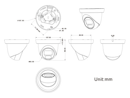 LONGSE υβριδική κάμερα CMSDTHC200FPEW, 2.8mm, 1/3" CMOS, 5MP, IP65