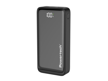 POWERTECH power bank PT-1327 με οθόνη, 20000mAh, 22.5W, μαύρο