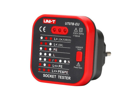 UNI-T tester πρίζας UT07B-EU, 230V, 50Hz