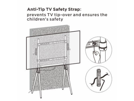 BRATECK βάση δαπέδου FS12-46F-01 για τηλεόραση 49-70", έως 40kg