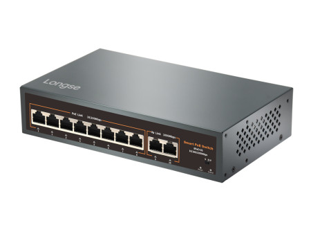 LONGSE PoE switch HT82GA με 8x LAN & 2x WAN θύρες, 10/100/1000Mbps