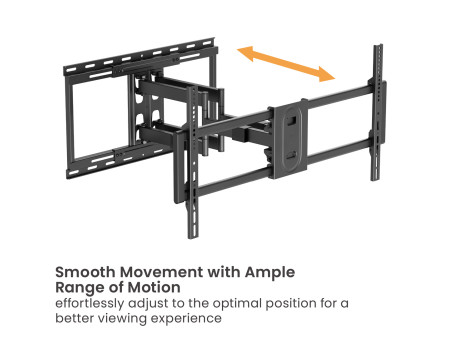 BRATECK επιτοίχια βάση LPA80-486A για τηλεόραση 43-100" έως 80kg, full motion