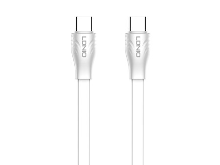 LDNIO καλώδιο USB-C σε USB-C LC131C, 65W PD, 1m, λευκό