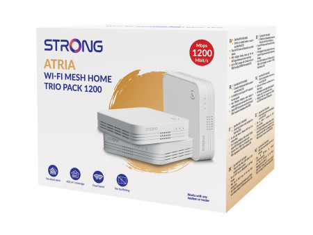 STRONG WiFi Mesh Home Kit ATRIA 1200 V2, 1200Mbps Dual Band, 3τμχ