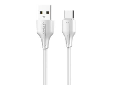 LDNIO καλώδιο USB-C σε USB LS540, 12W, 20cm, λευκό