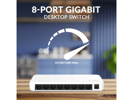 STRONG switch SW8000P, 8x Gigabit θύρες, 1000Mbps