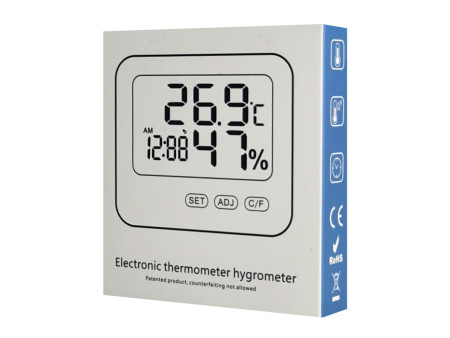 Ψηφιακό θερμόμετρο & υγρασιόμετρο AG780, λευκό