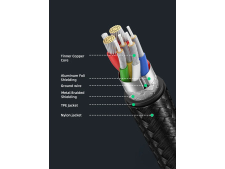 CABLETIME καλώδιο USB-C σε USB CT-AMCMG1, 15W, 5Gbps, 0.5m, μαύρο