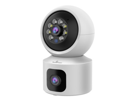 POWERTECH smart κάμερα PT-1338, 2MP, dual lens, WiFi, PTZ, SD