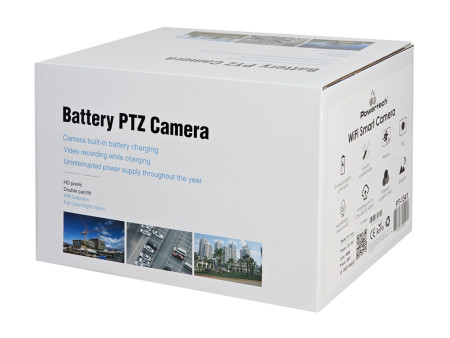 POWERTECH smart ηλιακή κάμερα PT-1341, 4MP, WiFi, PTZ, SD, IP66