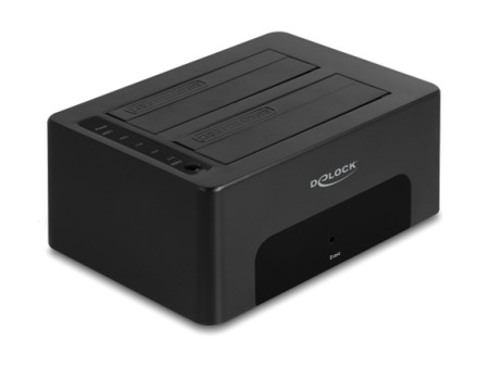 DELOCK docking station 64187, clone/erase function, 2x SSD/HDD, 5Gb/s