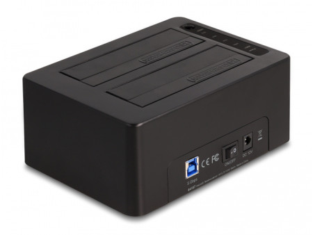 DELOCK docking station 64187, clone/erase function, 2x SSD/HDD, 5Gb/s