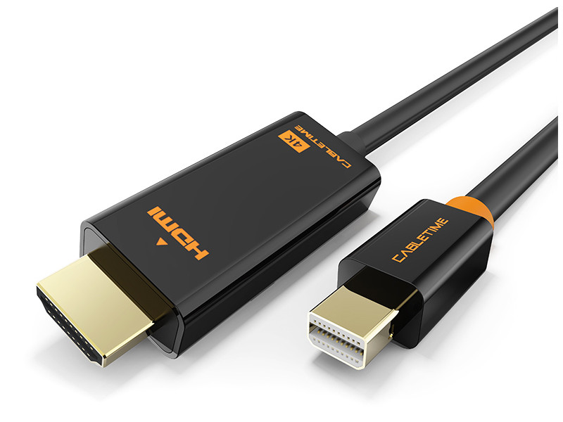 CABLETIME καλώδιο mini DisplayPort σε HDMI CT-AV588-03G4K, 4K/30Hz, 1.8m, μαύρο