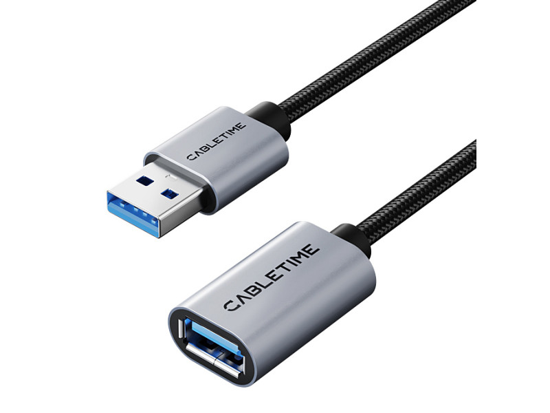 CABLETIME καλώδιο προέκτασης USB CT-AMAF1, 5Gbps, 3m, μαύρο