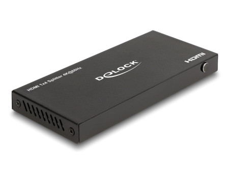 DELOCK HDMI splitter 18652 με downscaler πλήκτρο, 4 σε 1, 4K/60Hz, μαύρο